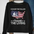 Honor The Fallen Thank The Living Veteran Military Men Women Sweatshirt Graphic Print Unisex Gifts for Old Women