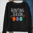 Hunting Season Eggs Deer Funny Easter Day Egg Hunt Hunter 2023 Gift Sweatshirt Gifts for Old Women