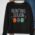 Hunting Season Eggs Deer Funny Easter Day Egg Hunt Hunter Sweatshirt Gifts for Old Women