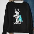Husky Tattoo I Love Dad Funny Fathers Day Gifts Sweatshirt Gifts for Old Women
