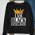 I Am Black Excellence African American Pride Black History Sweatshirt Gifts for Old Women