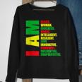 I Am Black Woman Educated Melanin Black History Month V3 Sweatshirt Gifts for Old Women