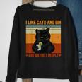 I Like Cats And Gin And Maybe 3 People Love Cat Gin Lover Sweatshirt Gifts for Old Women