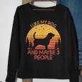 I Like My Dog And Maybe 3 People Beagle Sweatshirt Gifts for Old Women