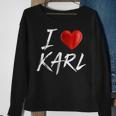 I Love Heart Karl Family NameSweatshirt Gifts for Old Women