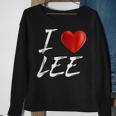 I Love Heart Lee Family NameSweatshirt Gifts for Old Women