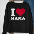 I Love Mama Schwarz Sweatshirt, Herzmotiv zum Muttertag Geschenke für alte Frauen
