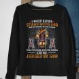 I Would Rather Stand With God Knight Templar Lion Christian Sweatshirt Gifts for Old Women