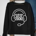 Ich Hör Dich Nicht Ich Zocke Headset Gamer Sweatshirt Geschenke für alte Frauen