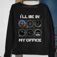 Ill Be In My Office Airplane Pilot Funny Pilots Christmas Sweatshirt Gifts for Old Women