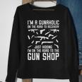 Im A Gunaholic On The Road To Gun Shop Ammo And Gun Humor Sweatshirt Gifts for Old Women