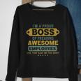 Im A Proud Boss Of Freaking Awesome Employees Funny Joke Sweatshirt Gifts for Old Women