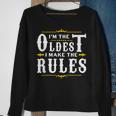 Im The Oldest I Make The Rules Funny Sibling Brother Sister Men Women Sweatshirt Graphic Print Unisex Gifts for Old Women