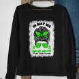 In May We Wear Green Messy Bun Mental Health Awareness Month Sweatshirt Gifts for Old Women