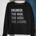 Ingenieur Tribut Sweatshirt Der Mann, Der Held, Die Legende Schwarzes Statement-Sweatshirt Geschenke für alte Frauen