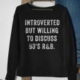 Introverted But Willing To Discuss 90S R&B Funny Anti Social Sweatshirt Gifts for Old Women