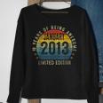 January 2013 10Th Birthday Gifts Vintage Limited Edition V2 Men Women Sweatshirt Graphic Print Unisex Gifts for Old Women