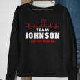 Johnson Surname Name Family Team Johnson Lifetime Member Men Women Sweatshirt Graphic Print Unisex Gifts for Old Women
