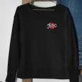 Judo-Sport Sweatshirt Schwarz mit Rotem Logo, Kampfsport Bekleidung Geschenke für alte Frauen