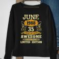 June 1988 Gifts 35 Year Of Being Awesome Limited Edition Sweatshirt Gifts for Old Women