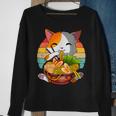Kawaii Ramen Cat Japanese Neko Noodle Funny Vintage Anime V7 Men Women Sweatshirt Graphic Print Unisex Gifts for Old Women