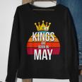 Kings Are Born In MayMen Birthday Vintage Gift Sweatshirt Gifts for Old Women
