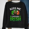 Kiss Me Im Black Irish St Patricks Day Leprechaun Hat Sweatshirt Gifts for Old Women