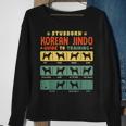 Korean Jindo Mom Dad Funny Stubborn Vintage Tricks Gift Sweatshirt Gifts for Old Women
