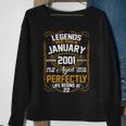 Legends January 2001 Gift 22 Year Old 22Nd Birthday Gifts Sweatshirt Gifts for Old Women