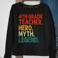 Lehrer Der 4 Klasse Held Mythos Legende Vintage-Lehrertag Sweatshirt Geschenke für alte Frauen