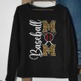 Leopard Baseball Softball Mom Mothers Day Funny Mom Life Sweatshirt Gifts for Old Women