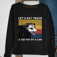 Lets Eat Trash And Get Hit By A Car Opossum Vintage Cute Gift Sweatshirt Gifts for Old Women