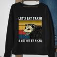 Lets Eat Trash & Get Hit By A Car Opossum Vintage Sweatshirt Gifts for Old Women