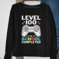 Level 100 Days Of School Completed Gamer Sweatshirt Gifts for Old Women
