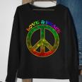 Love Peace 60Er 70Er Jahre Hippie-Kostüm Sweatshirt Geschenke für alte Frauen