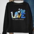 Love World Down Syndrome Day Awareness Leopard Gnome Ribbon Sweatshirt Gifts for Old Women