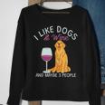 Lustig Ich Mag Hund Und Wein Sweatshirt Geschenke für alte Frauen