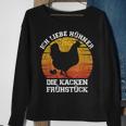 Lustige Sprüche Über Hühner Hühner Hühner Für Bäuerin Sweatshirt Geschenke für alte Frauen