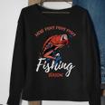 Lustiges Angler-Sweatshirt Here Fishy Fishy, Perfekt für Angelsaison Geschenke für alte Frauen