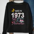 Made In 1973 Floral 50 Year Old 50Th Birthday Gifts Women Sweatshirt Gifts for Old Women