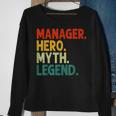 Manager Held Mythos Legende Retro Vintage Manager Sweatshirt Geschenke für alte Frauen
