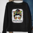 Medical Assistant Messy Bun Supporting Autism Awareness Sweatshirt Gifts for Old Women