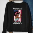 Melanin Female Air Force Veteran Us Air Force Usaf Men Women Sweatshirt Graphic Print Unisex Gifts for Old Women