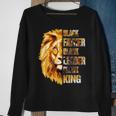 Mens Black Father King Fathers Day African American Lion Dad Sweatshirt Gifts for Old Women