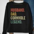 Mens Cornhole Vintage Funny Gift Husband Dad Legend Sweatshirt Gifts for Old Women