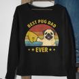 Mens Cute Best Pug Dad Ever Proud Vintage Puppy Lover Pug Retro Sweatshirt Gifts for Old Women