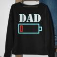 Mens Dad Battery Low Funny Tired Parenting Fathers Day Sweatshirt Gifts for Old Women