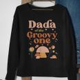 Mens Dada Of The Groovy One Boho 1St Birthday Hippie Mushroom Dad Sweatshirt Gifts for Old Women