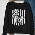 Mens Daddy Fathers Day Proud Softball Dad American Flag Ball Dad Sweatshirt Gifts for Old Women