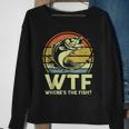 Mens Fishing Wtf Wheres The Fish Fisherman Funny Bass Dad Sweatshirt Gifts for Old Women